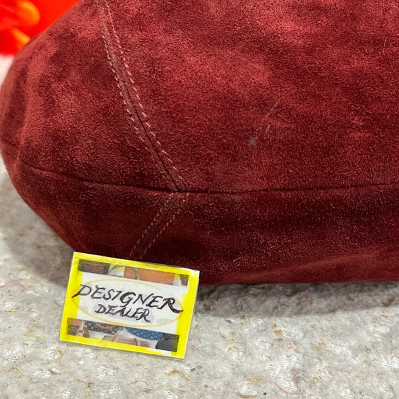 COACH RARE! Vintage Ergo Suede Burgundy Leather Hobo Shoulder Bag 9920 - Picture 11 of 16
